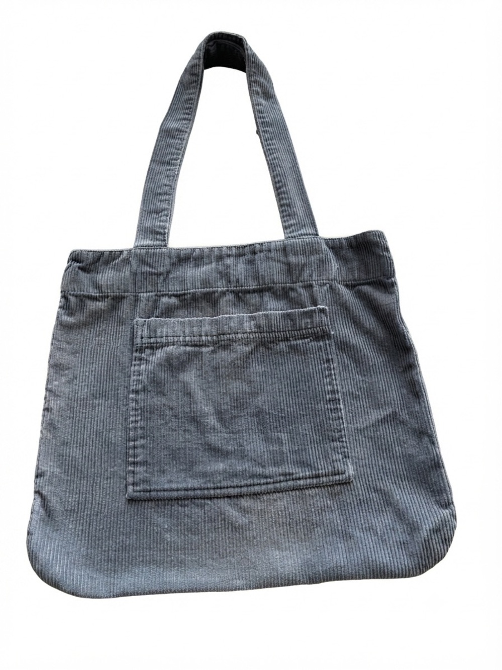 Anju x Anthro Grey Corduroy Tote Bag Artisan Shoulder Bag Boho Minimalist BTS